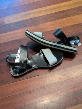 Black and White Strappy Sandals Target